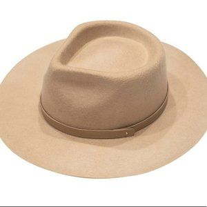 Tan Wool Felt Fedora Hat